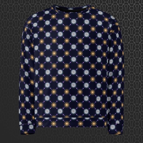 Celestial Bodies Eco-Conscious Visionary Art Sweater - Image 2