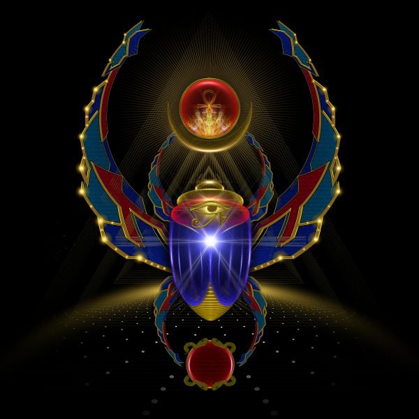 Khepera Men’s Visionary Art Graphic Print T-Shirt - Image 2