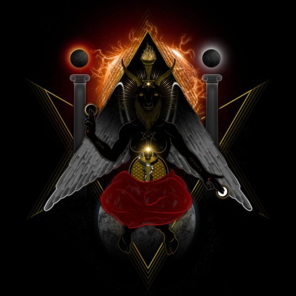 Baphomet Women’s Visionary Art Graphic Print T-Shirt - Image 2