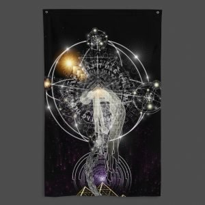 Conscendo Animus (Close-Up) UV/RGB Reactive Visionary Art Tapestry