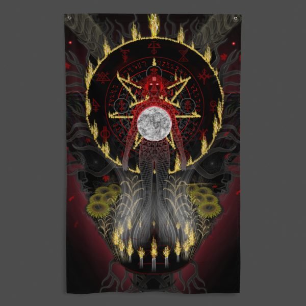 ⚡Only 25 Made! Samhain (Close-Up) UV/RGB Reactive Visionary Art Tapestry