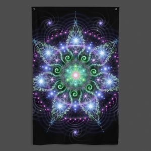 Soul Star (Close-Up) UV/RGB Reactive Visionary Art Tapestry