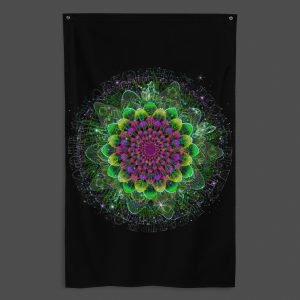 Astral Flora (Full) UV/RGB Reactive Visionary Art Tapestry