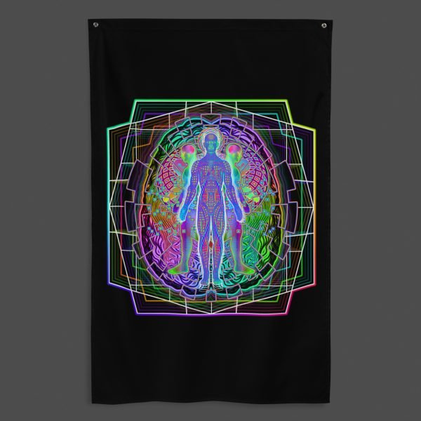 Simulation (Full) UV/RGB Reactive Visionary Art Tapestry