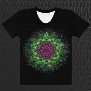 Astral Flora Women’s Visionary Art Graphic Print T-Shirt