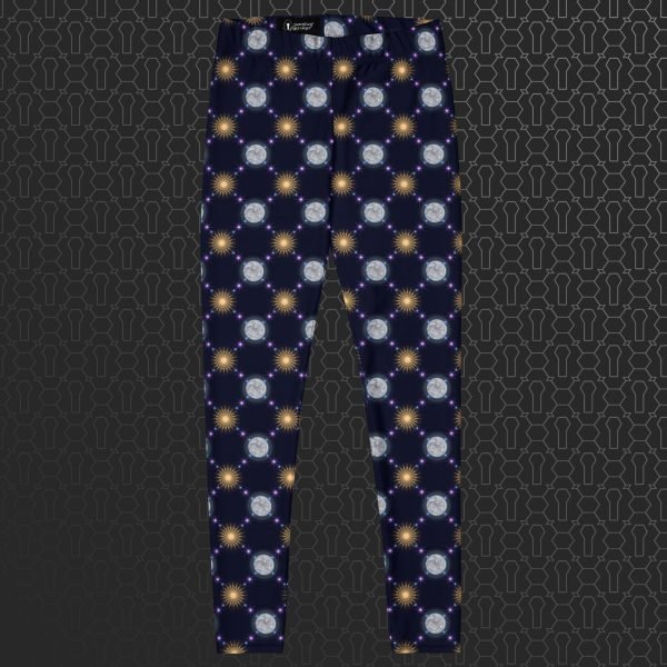 Celestial Bodies Eco-Conscious Visionary Art Leggings