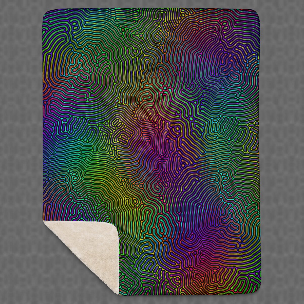 Biologic | Psychedelic Visionary Art Sherpa Blanket