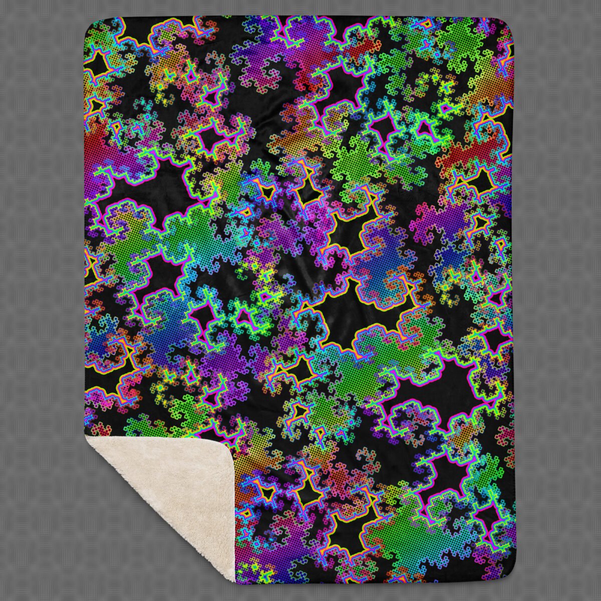 Fractal Dreams | Psychedelic Visionary Art Sherpa Blanket
