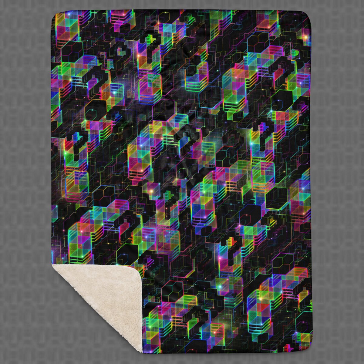 Question Everything | Psychedelic Visionary Art Sherpa Blanket