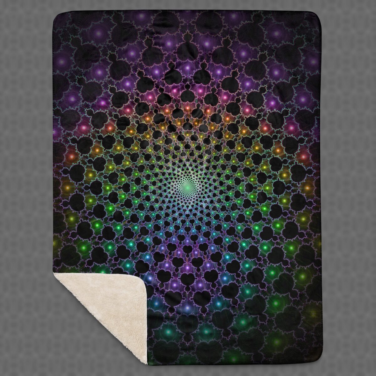 Brainfreeze | Psychedelic Visionary Art Sherpa Blanket