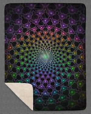 Brainfreeze | Psychedelic Visionary Art Sherpa Blanket
