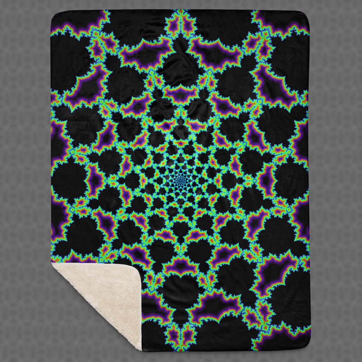 Mandelblot | Psychedelic Visionary Art Sherpa Blanket