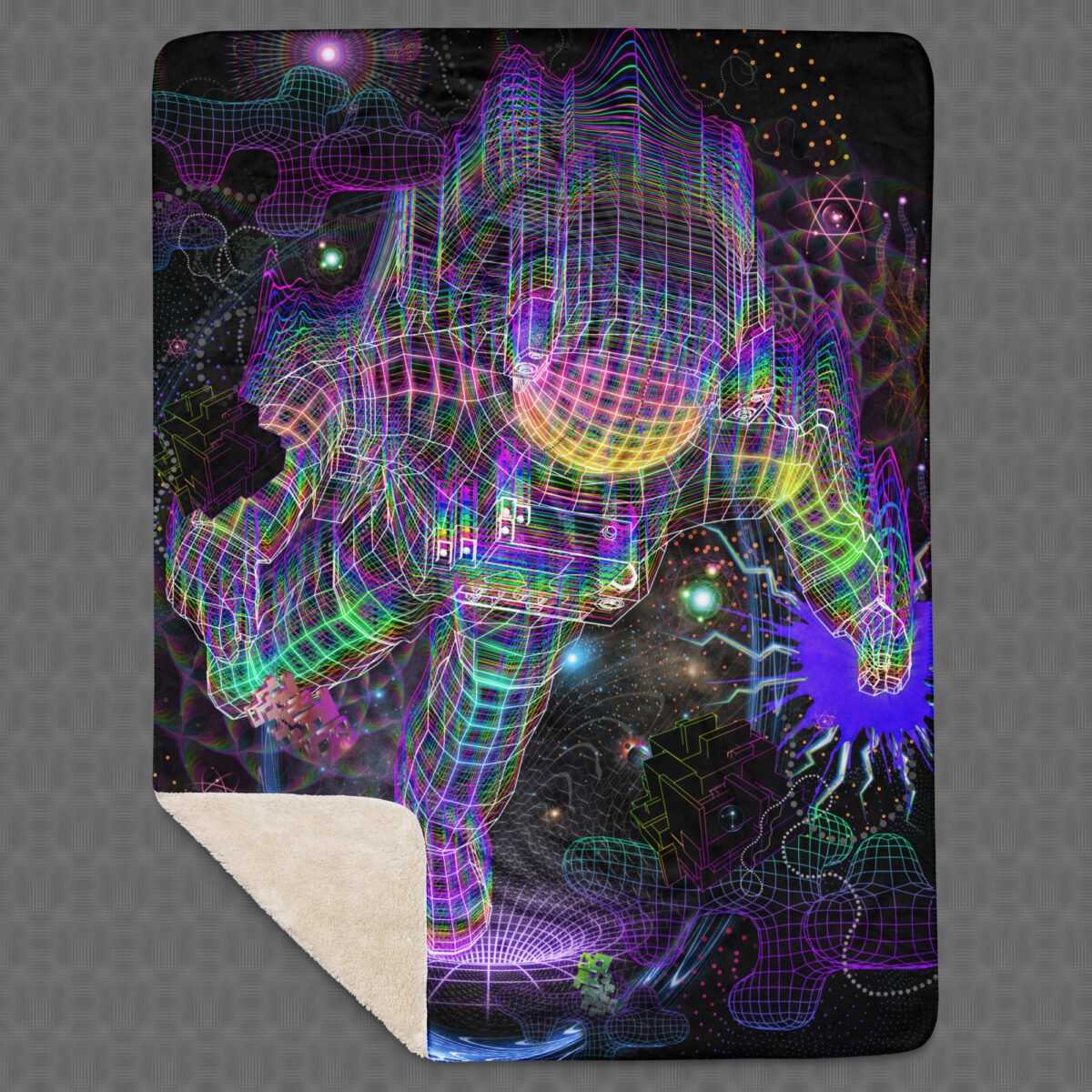 Psychonaut | Psychedelic Visionary Art Sherpa Blanket