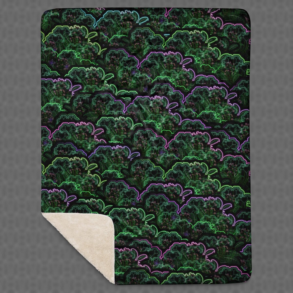 Biosynthebliss | Psychedelic Visionary Art Sherpa Blanket
