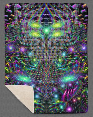 Huachamama | Psychedelic Visionary Art Sherpa Blanket