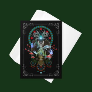 🌲🍄NEW! Noaidi Visionary Art Holiday Greeting Card
