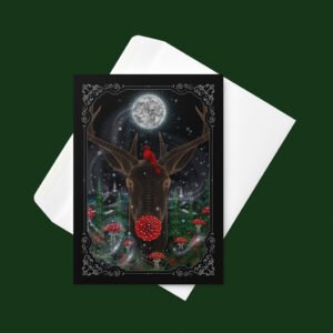 🌲🍄NEW! Rudoplh Visionary Art Holiday Greeting Card