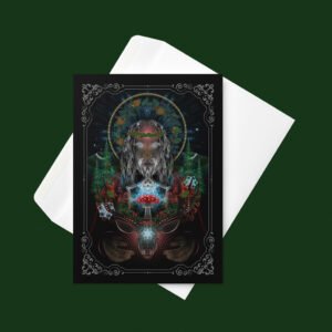 🌲🍄NEW! Yuletide Visionary Art Holiday Greeting Card