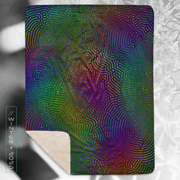 NEW!⚡Only 25 Made! Biologic Eco-Conscious Visionary Art Sherpa Blanket
