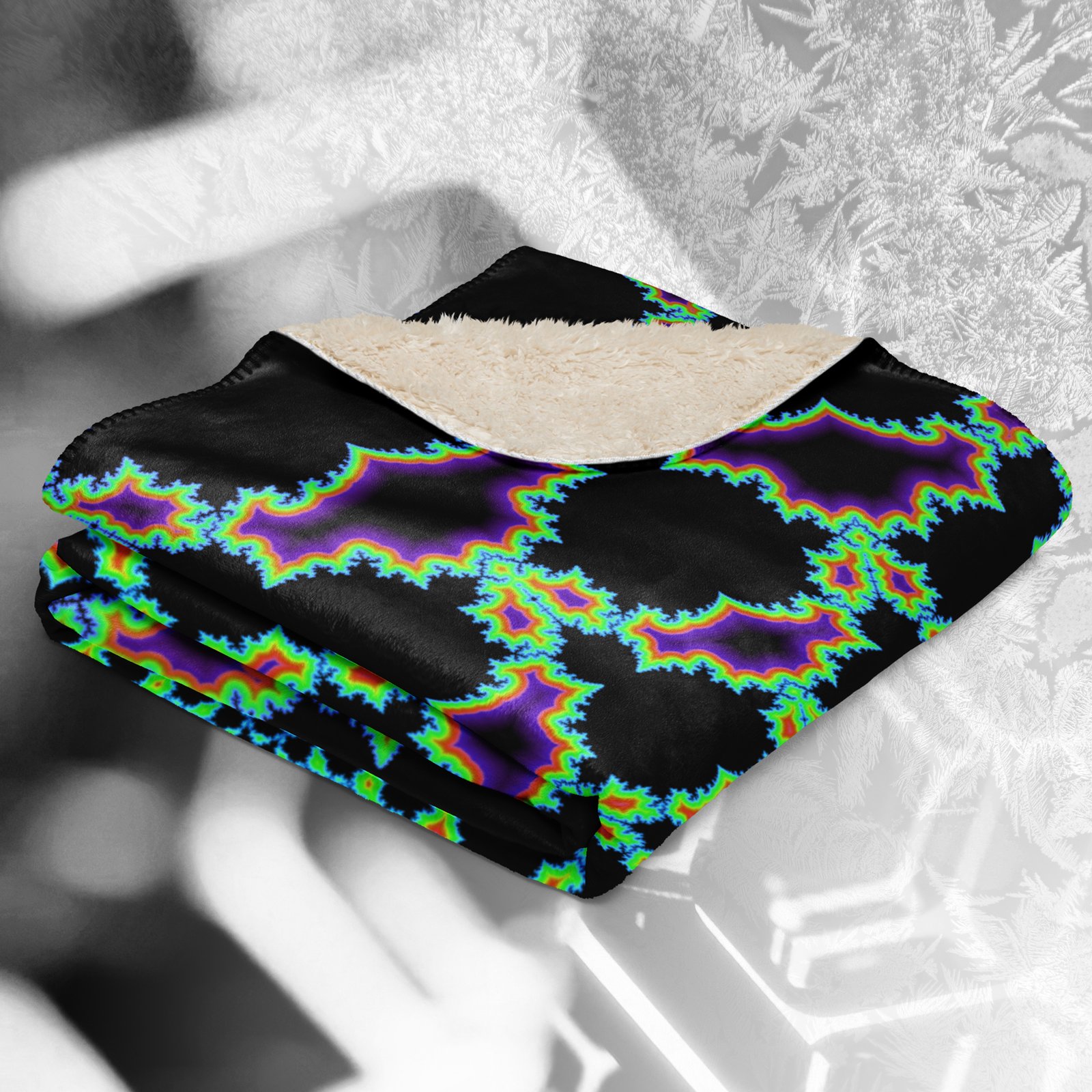 NEW!⚡Only 25 Made! Mandelblot Eco-Conscious Visionary Art Sherpa Blanket - Image 2