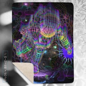 NEW!⚡Only 25 Made! Psychonaut Eco-Conscious Visionary Art Sherpa Blanket