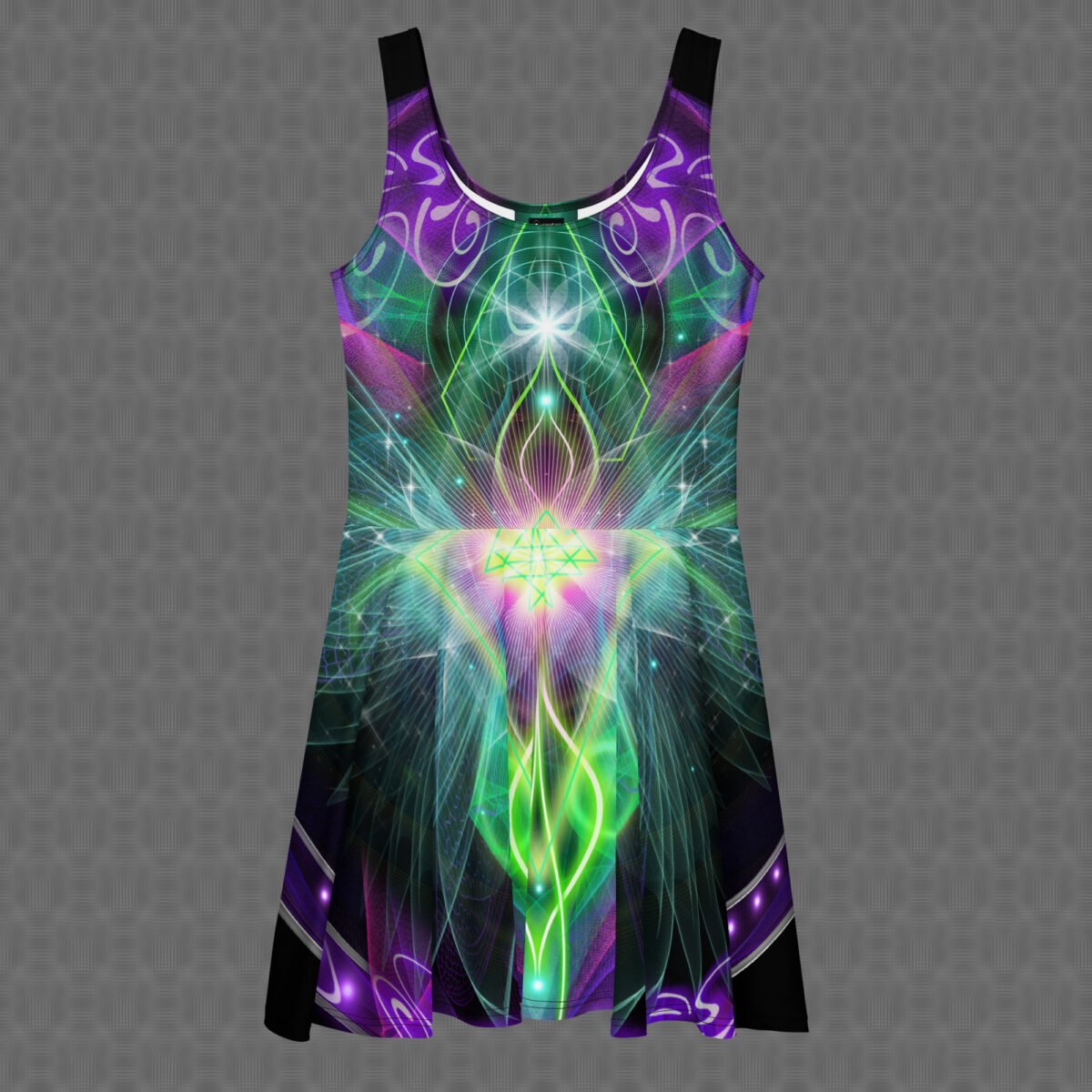 Quantum Fae | Psychedelic Visionary Art Skater Dress