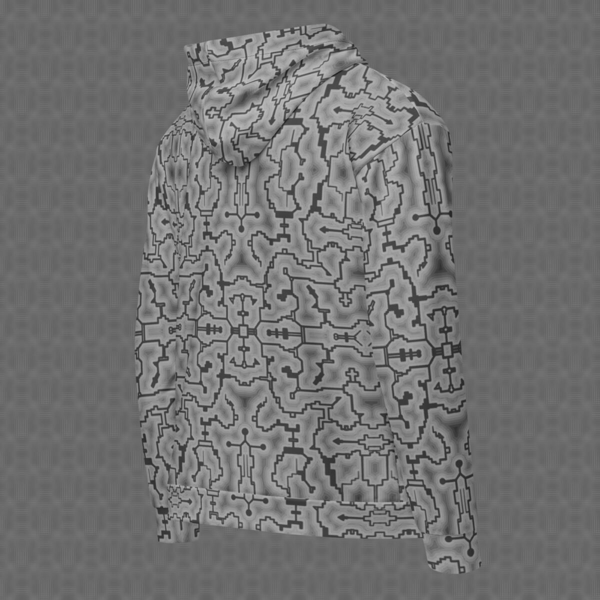 Stone Techno Shamanic | Psychedelic Visionary Art Unisex All-Over Hoodie