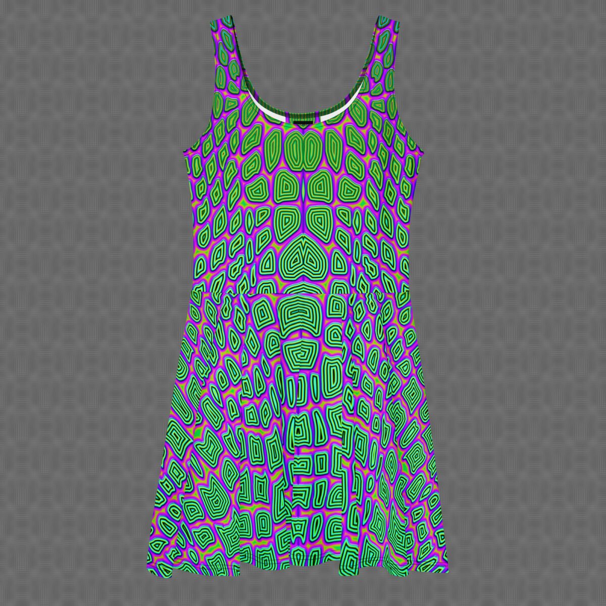 Reptilian | Psychedelic Visionary Art Skater Dress