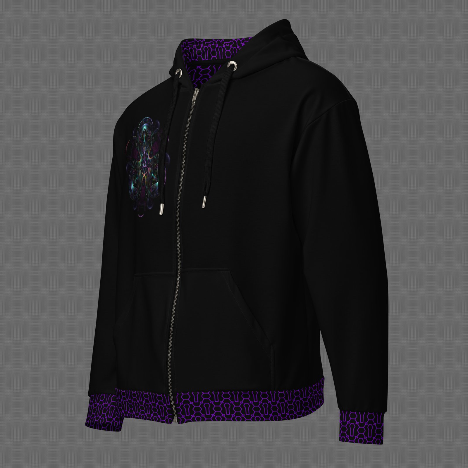 Cerebral Nexus Graphic Zip Hoodie - Image 3