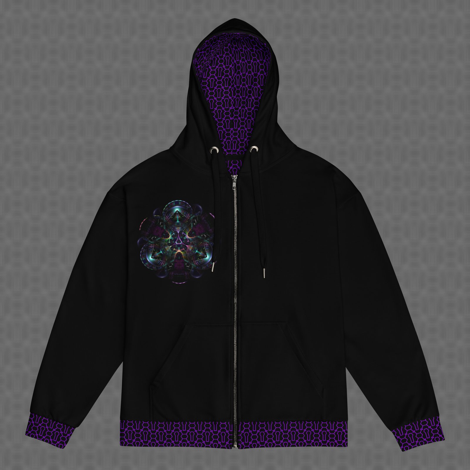 Cerebral Nexus Graphic Zip Hoodie - Image 4
