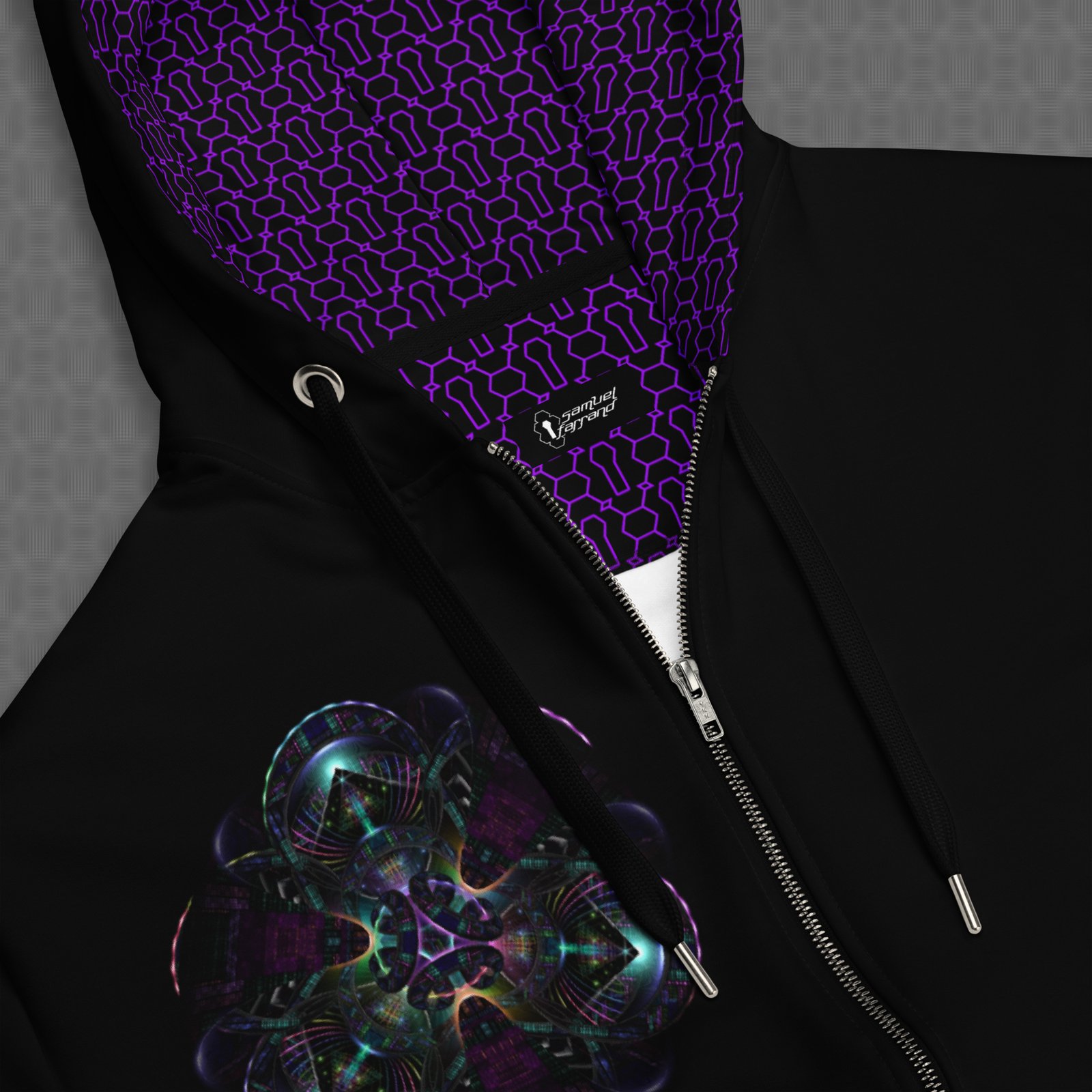 Cerebral Nexus Graphic Zip Hoodie - Image 2