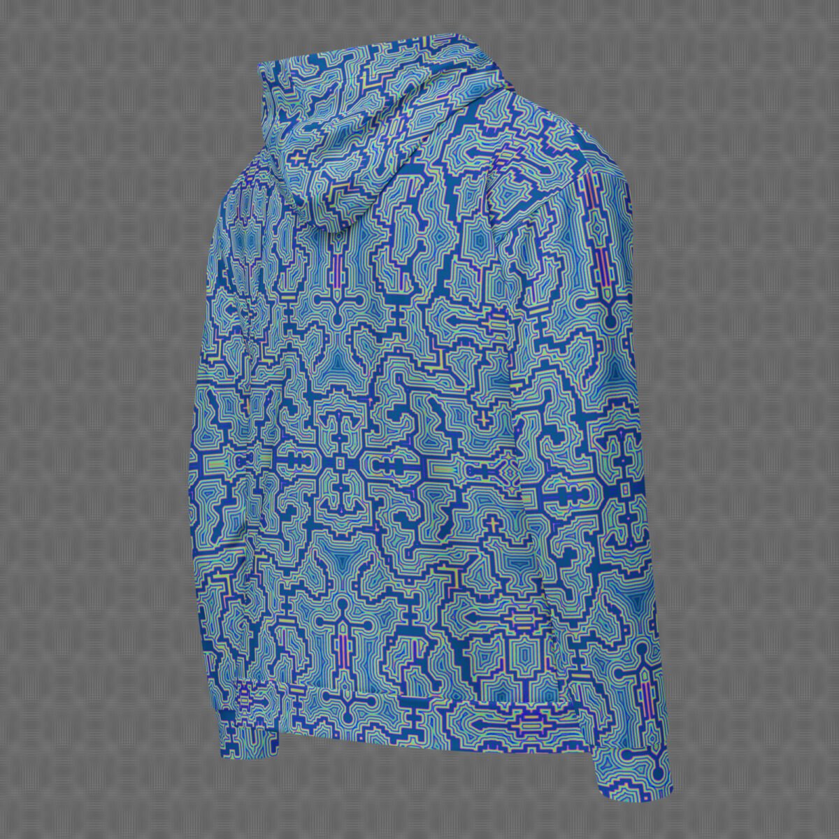 Water Techno Shamanic | Psychedelic Visionary Art Unisex All-Over Hoodie