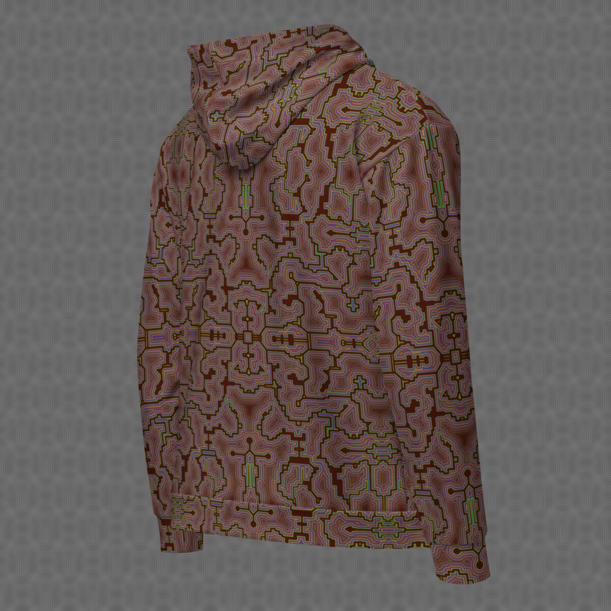Clay Techno Shamanic | Psychedelic Visionary Art Unisex All-Over Hoodie