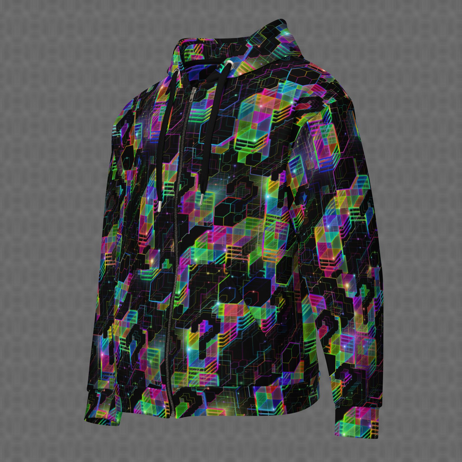 Question Everything All-Over Zip Hoodie - Image 3