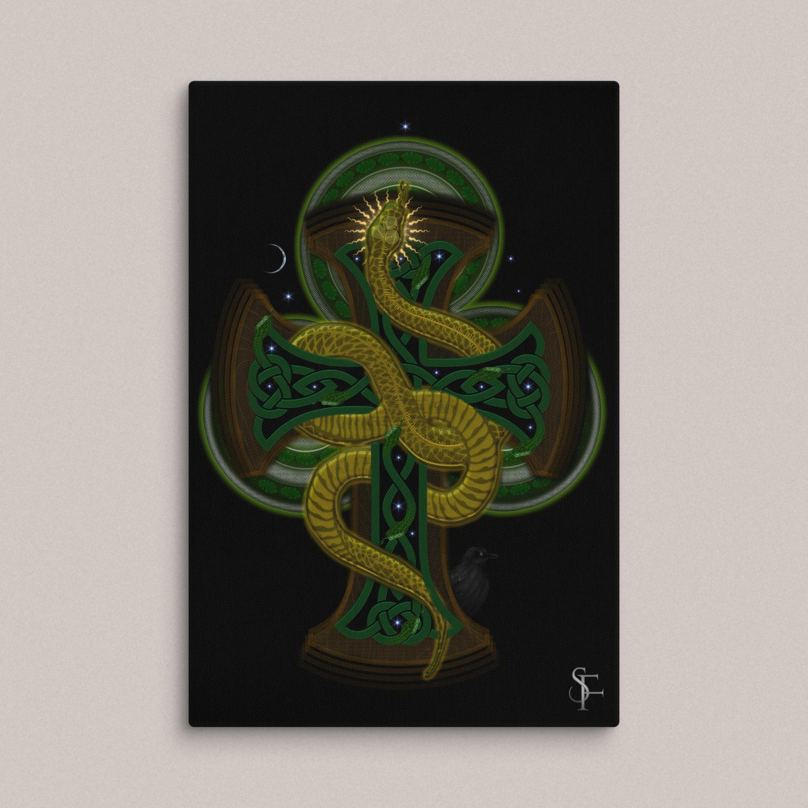 Serpent Energy Giclee Canvas Print