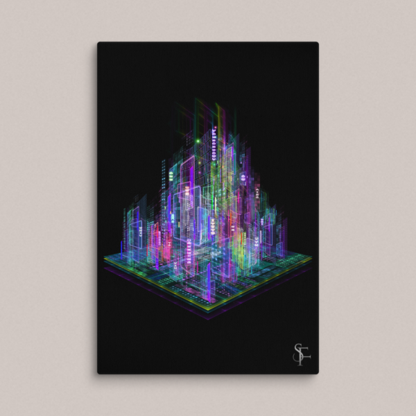 City Lights Giclee Canvas Print