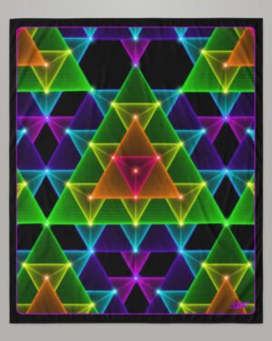 64 Star Tetrahedron | Psychedelic UV/RGB Tapestry