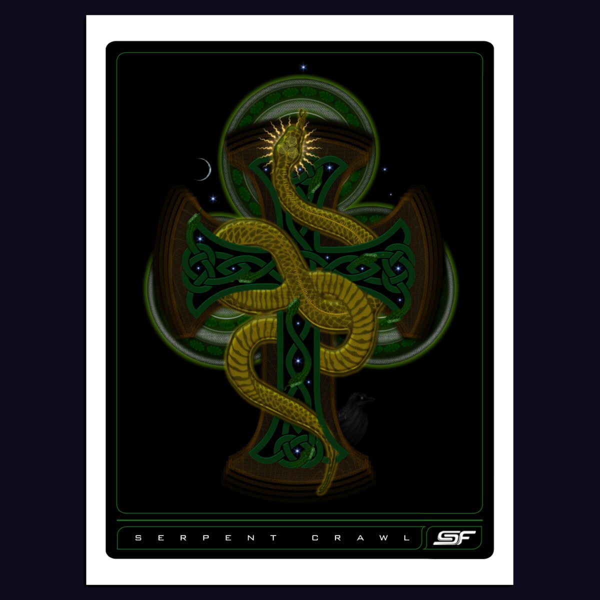 Serpent Crawl | Psychedelic Visionary Art Print
