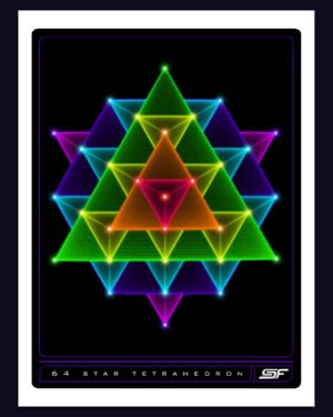 64 Star Tetrahedron | Psychedelic Visionary Art Print