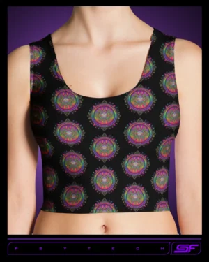 Psytech | Psychedelic Visionary Art Crop Top