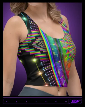 Psytech (Edge Edition) | Psychedelic Visionary Art Crop Top