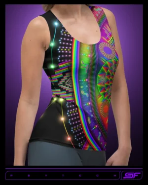 Psytech (Edge Edition) | Psychedelic Visionary Art Women's Tank Top