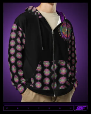 Psytech | Psychedelic Visionary Art Unisex All-Over Hoodie