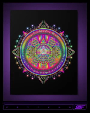 Psytech | Psychedelic Visionary Art Metal Print
