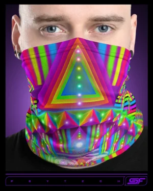 Psytech | Psychedelic Visionary Art Neck Gaiter