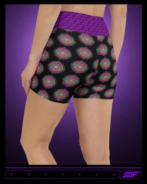 Psytech | Psychedelic Visionary Art Yoga Shorts