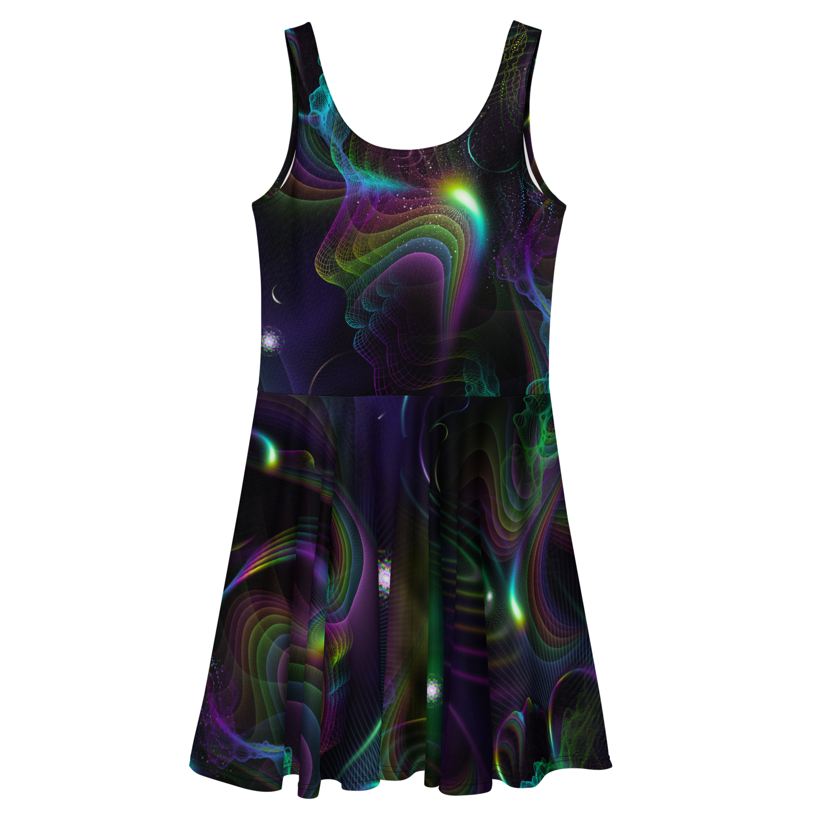Vapor | Psychedelic Visionary Art Skater Dress - Image 2