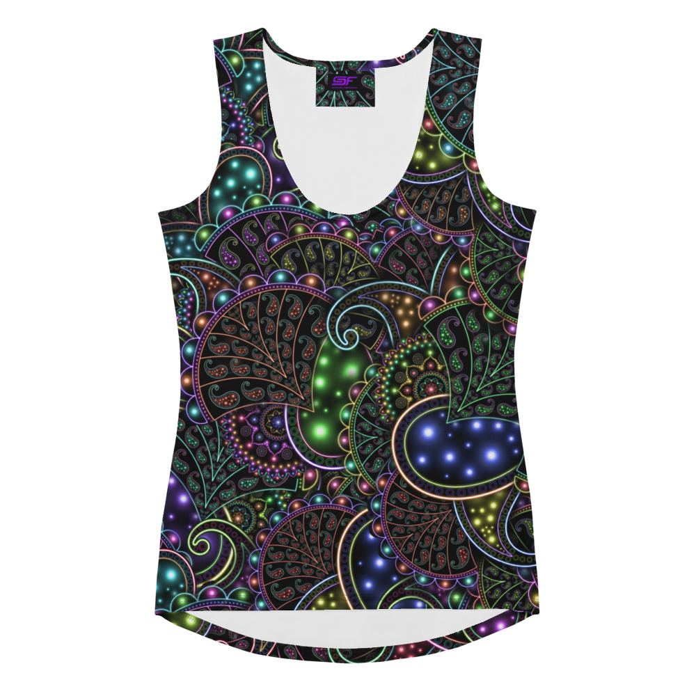 Neopaisley | Psychedelic Visionary Art Women's Tank Top - Image 2