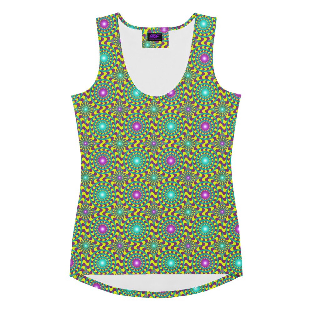 Trip Hazard | Psychedelic Visionary Art Women's Tank Top - Image 2
