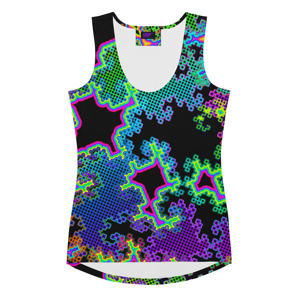 Fractal Dreams | Psychedelic Visionary Art Women's Tank Top - Image 2
